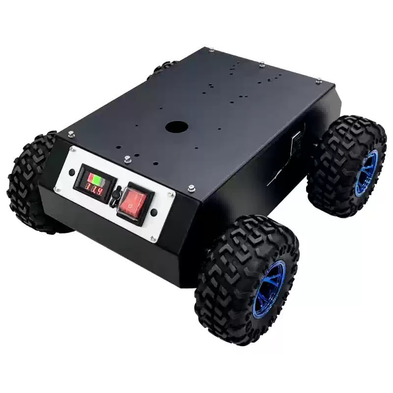 Chassi de robô com rodas de aço fechado 4WD