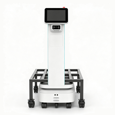 Robô móvel com plataforma de elevação automática